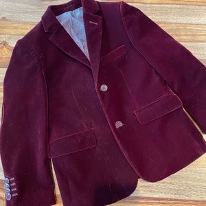Boy's Burgundy Red Velvet Blazer by Isaac Mizrahi Size 6